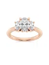 Saks Fifth Avenue Women's Build Your Own Collection 14k Rose Gold & Three Stone Lab Grown Diamond Engagement Ring In 3 Tcw