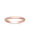 Saks Fifth Avenue Women's Build Your Own Collection 14k Rose Gold Band Ring In 2 Mm
