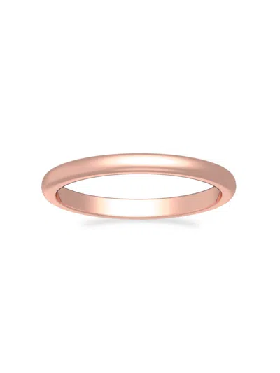 Saks Fifth Avenue Women's Build Your Own Collection 14k Rose Gold Band Ring In 2 Mm