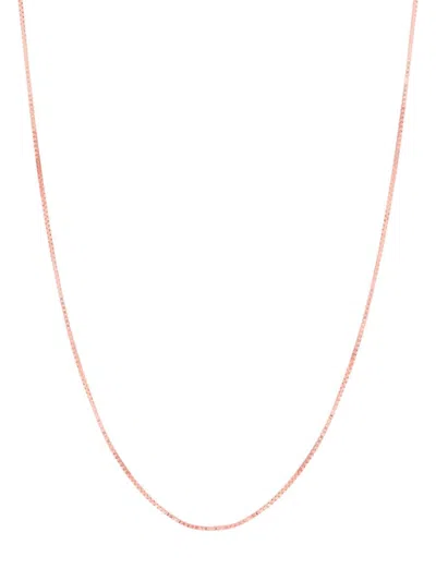 Saks Fifth Avenue Women's Build Your Own Collection 14k Rose Gold Box Chain Necklace