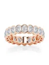 Saks Fifth Avenue Women's Build Your Own Collection 14k Rose Gold Lab Grown Diamond Channel Eternity Ring In 3 Tcw