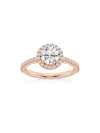 Saks Fifth Avenue Women's Build Your Own Collection 14k Rose Gold Lab Grown Diamond Halo Engagement Ring In 1.3 Tcw