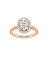 Saks Fifth Avenue Women's Build Your Own Collection 14k Rose Gold Lab Grown Diamond Halo Engagement Ring In 2 Tcw