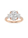 Saks Fifth Avenue Women's Build Your Own Collection 14k Rose Gold Three Stone Lab Grown Diamond Engagement Ring In 7 Tcw