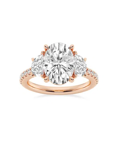 Saks Fifth Avenue Women's Build Your Own Collection 14k Rose Gold Three Stone Lab Grown Diamond Engagement Ring In 7 Tcw