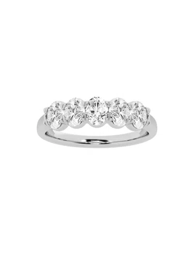 Saks Fifth Avenue Women's Build Your Own Collection 14k White Gold & 5 Lab Grown Oval Diamond Anniversary Band In 3 Tcw White Gold