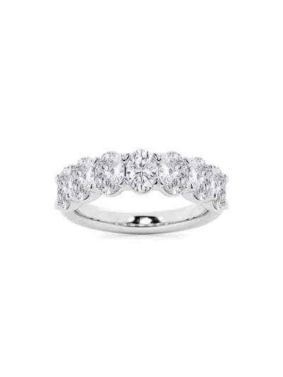 Saks Fifth Avenue Women's Build Your Own Collection 14k White Gold & 7 Natural Oval Diamond Anniversary Band In 3 Tcw White Gold