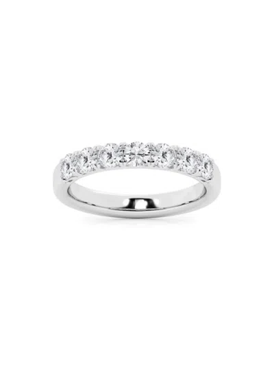 Saks Fifth Avenue Women's Build Your Own Collection 14k White Gold & 7 Natural Round Diamond Anniversary Band In 1.5 Tcw White Gold