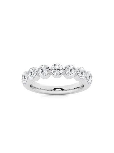 Saks Fifth Avenue Women's Build Your Own Collection 14k White Gold & 7 Natural Round Diamond Wedding Band In 2 Tcw White Gold
