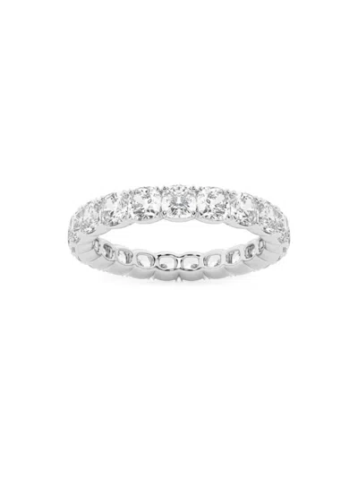 Saks Fifth Avenue Women's Build Your Own Collection 14k White Gold & Lab Grown Cushion Cut Diamond Eternity Band In 3 Tcw White Gold