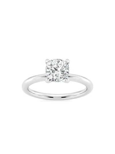 Saks Fifth Avenue Women's Build Your Own Collection 14k White Gold & Lab Grown Cushion Cut Diamond Solitare Engagement In 1.5 Tcw White Gold