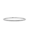 Saks Fifth Avenue Women's Build Your Own Collection 14k White Gold & Lab Grown Diamond Flexible Bangle Bracelet In 2 Tcw