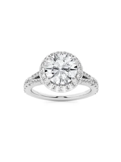 Saks Fifth Avenue Women's Build Your Own Collection 14k White Gold & Lab Grown Diamond Halo Engagement Ring In 2.6 Tcw White Gold