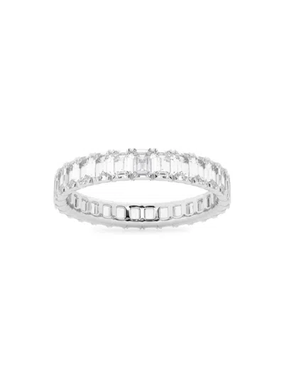 Saks Fifth Avenue Women's Build Your Own Collection 14k White Gold & Lab Grown Emerald Cut Diamond Eternity Band In 2 Tcw Platinum