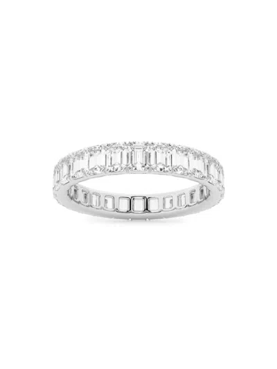 Saks Fifth Avenue Women's Build Your Own Collection 14k White Gold & Lab Grown Emerald Cut Diamond Eternity Band In 3 Tcw White Gold