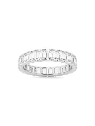 Saks Fifth Avenue Women's Build Your Own Collection 14k White Gold & Lab Grown Emerald Cut Diamond Eternity Band In 4 Tcw White Gold