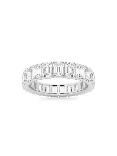 Saks Fifth Avenue Women's Build Your Own Collection 14k White Gold & Lab Grown Emerald Cut Diamond Eternity Band In 5 Tcw White Gold
