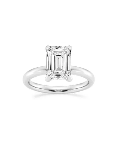 Saks Fifth Avenue Women's Build Your Own Collection 14k White Gold & Lab Grown Emerald Cut Diamond Solitare Engagement In 3 Tcw White Gold