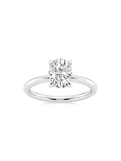 Saks Fifth Avenue Women's Build Your Own Collection 14k White Gold & Lab Grown Oval Diamond Solitaire Engagement Ring In 1.5 Tcw White Gold