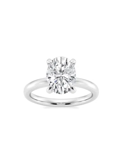 Saks Fifth Avenue Women's Build Your Own Collection 14k White Gold & Lab Grown Oval Diamond Solitaire Engagement Ring In 3 Tcw White Gold