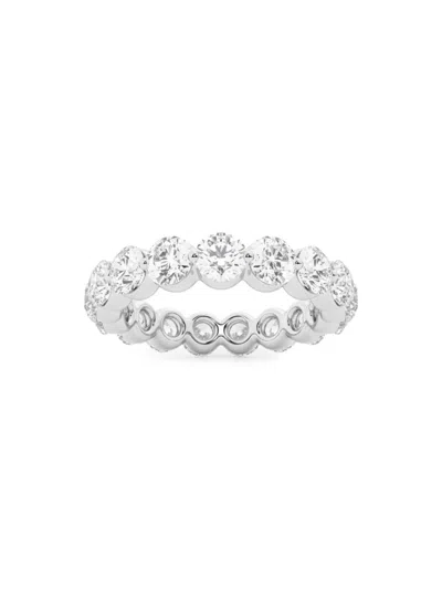 Saks Fifth Avenue Women's Build Your Own Collection 14k White Gold & Lab Grown Round Diamond Floating Eternity Band In 4 Tcw White Gold