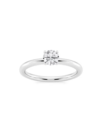 Saks Fifth Avenue Women's Build Your Own Collection 14k White Gold & Lab Grown Round Diamond Solitare Engagement Ring In 0.5 Tcw White Gold