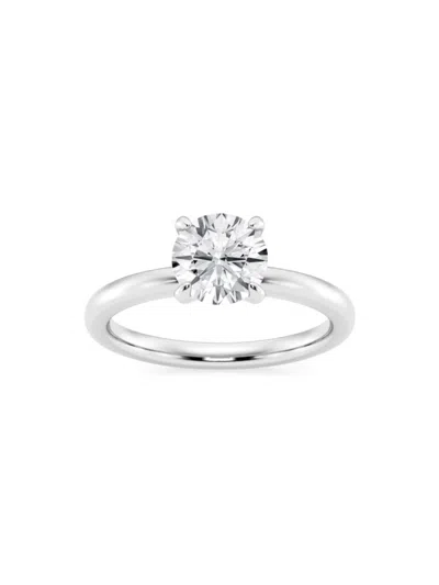 Saks Fifth Avenue Women's Build Your Own Collection 14k White Gold & Lab Grown Round Diamond Solitare Engagement Ring In 1.5 Tcw White Gold