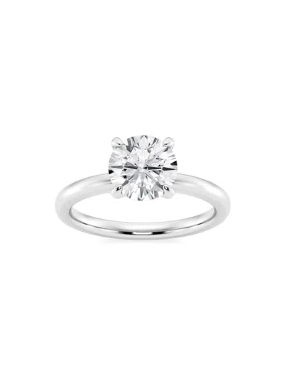 Saks Fifth Avenue Women's Build Your Own Collection 14k White Gold & Lab Grown Round Diamond Solitare Engagement Ring In 2 Tcw White Gold