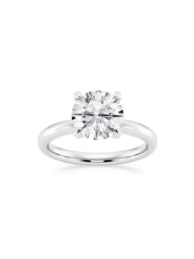Saks Fifth Avenue Women's Build Your Own Collection 14k White Gold & Lab Grown Round Diamond Solitare Engagement Ring In 3 Tcw White Gold
