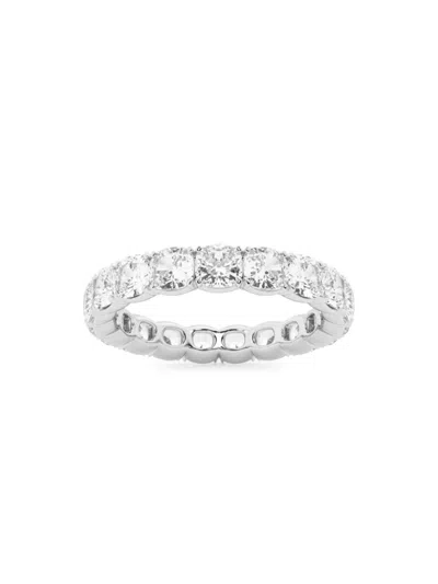 Saks Fifth Avenue Women's Build Your Own Collection 14k White Gold & Natural Cushion Cut Diamond Eternity Band In 4 Tcw White Gold