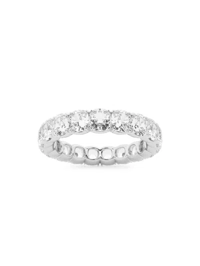 Saks Fifth Avenue Women's Build Your Own Collection 14k White Gold & Natural Cushion Cut Diamond Eternity Band In 5 Tcw White Gold