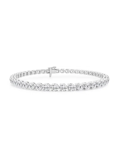 Saks Fifth Avenue Women's Build Your Own Collection 14k White Gold & Natural Diamond Tennis Bracelet In 5 Tcw White Gold
