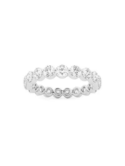 Saks Fifth Avenue Women's Build Your Own Collection 14k White Gold & Natural Round Diamond Floating Eternity Band In 2 Tcw White Gold