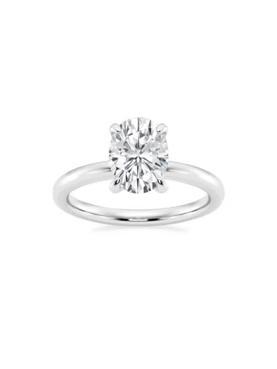 Saks Fifth Avenue Women's Build Your Own Collection 14k White Gold & Oval Natural Diamond Solitaire Engagement Ring In 2 Tcw