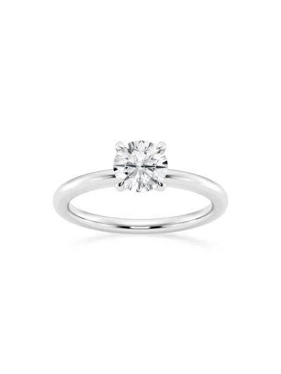 Saks Fifth Avenue Women's Build Your Own Collection 14k White Gold & Round Natural Diamond Solitaire Engagement Ring In 1 Tcw