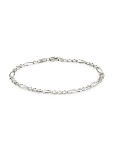 Saks Fifth Avenue Women's Build Your Own Collection 14k White Gold Figaro Chain Bracelet In 4.6 Mm