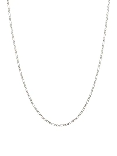 Saks Fifth Avenue Women's Build Your Own Collection 14k White Gold Figaro Chain Necklace In 1.9 Mm
