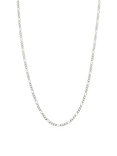 Saks Fifth Avenue Women's Build Your Own Collection 14k White Gold Figaro Chain Necklace In 2.6 Mm