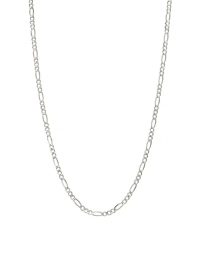Saks Fifth Avenue Women's Build Your Own Collection 14k White Gold Figaro Chain Necklace In 3.0 Mm