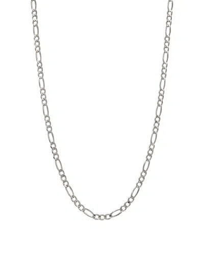 Saks Fifth Avenue Women's Build Your Own Collection 14k White Gold Figaro Chain Necklace In 3.8 Mm