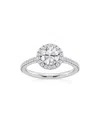 Saks Fifth Avenue Women's Build Your Own Collection 14k White Gold Lab Grown Diamond Halo Engagement Ring In 1.3 Tcw