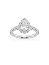 Saks Fifth Avenue Women's Build Your Own Collection 14k White Gold Lab Grown Diamond Halo Engagement Ring In 1.3 Tcw