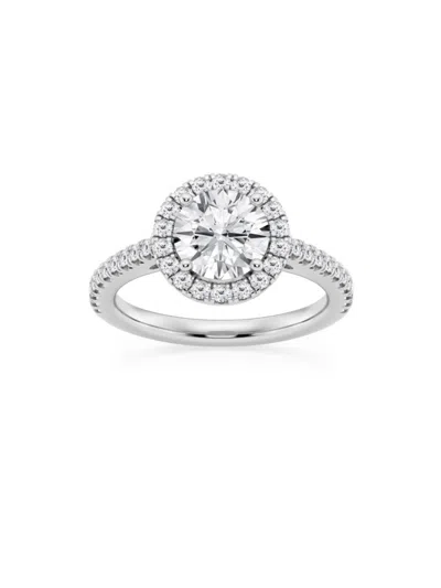 Saks Fifth Avenue Women's Build Your Own Collection 14k White Gold Lab Grown Diamond Halo Engagement Ring In 2 Tcw