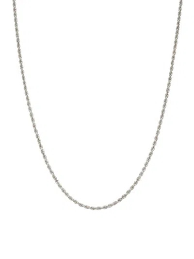 Saks Fifth Avenue Women's Build Your Own Collection 14k White Gold Rope Chain Necklace In 2.5 Mm