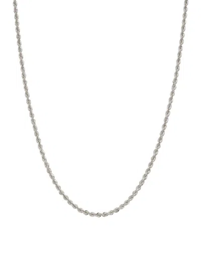 Saks Fifth Avenue Women's Build Your Own Collection 14k White Gold Rope Chain Necklace In Metallic