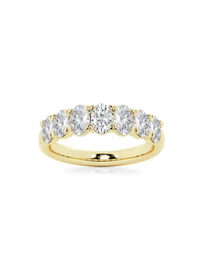 Saks Fifth Avenue Women's Build Your Own Collection 14k Yellow Gold & 7 Natural Oval Diamond Anniversary Band In 2 Tcw Yellow Gold