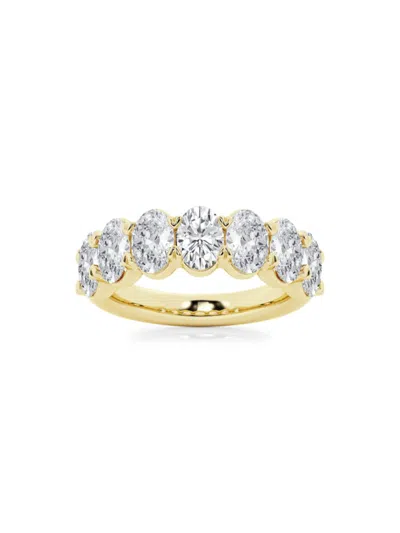 Saks Fifth Avenue Women's Build Your Own Collection 14k Yellow Gold & 7 Natural Oval Diamond Anniversary Band In 4 Tcw Yellow Gold