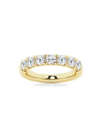 Saks Fifth Avenue Women's Build Your Own Collection 14k Yellow Gold & 7 Natural Round Diamond Anniversary Band In 1.5 Tcw Yellow Gold