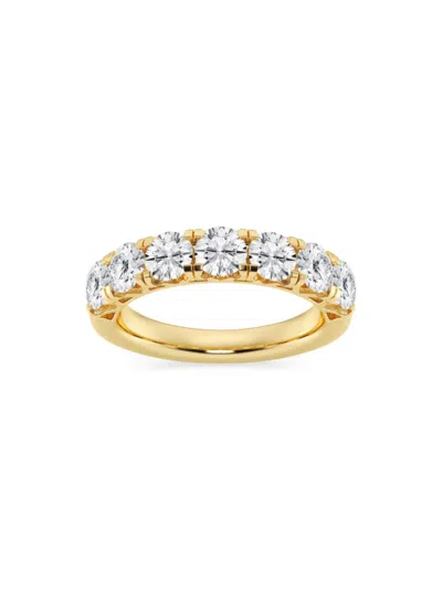 Saks Fifth Avenue Women's Build Your Own Collection 14k Yellow Gold & 7 Natural Round Diamond Anniversary Band In 2 Tcw Yellow Gold