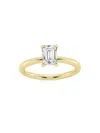 Saks Fifth Avenue Women's Build Your Own Collection 14k Yellow Gold & Emerald Natural Solitaire Diamond Engagement Rin In 1 Tcw